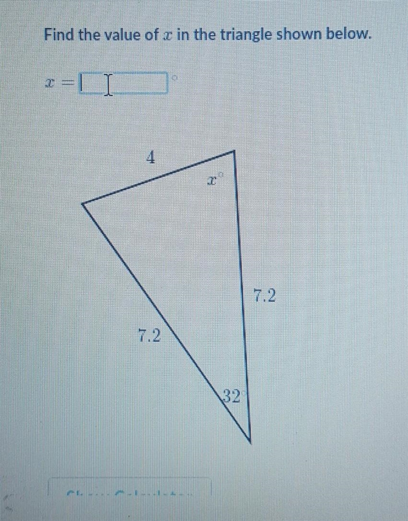 What does x equal??? ​-example-1