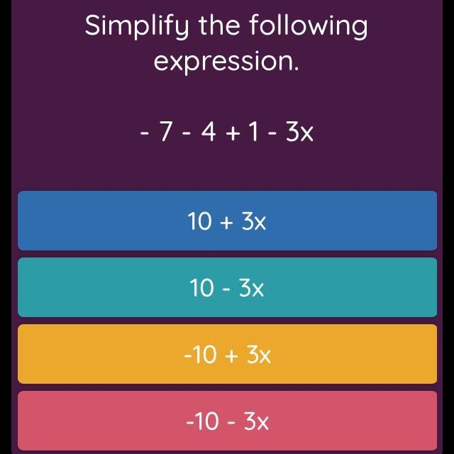 Simplify the following expression.-example-1