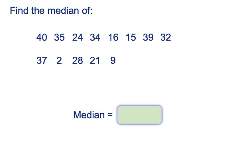 Find the median of :-example-1