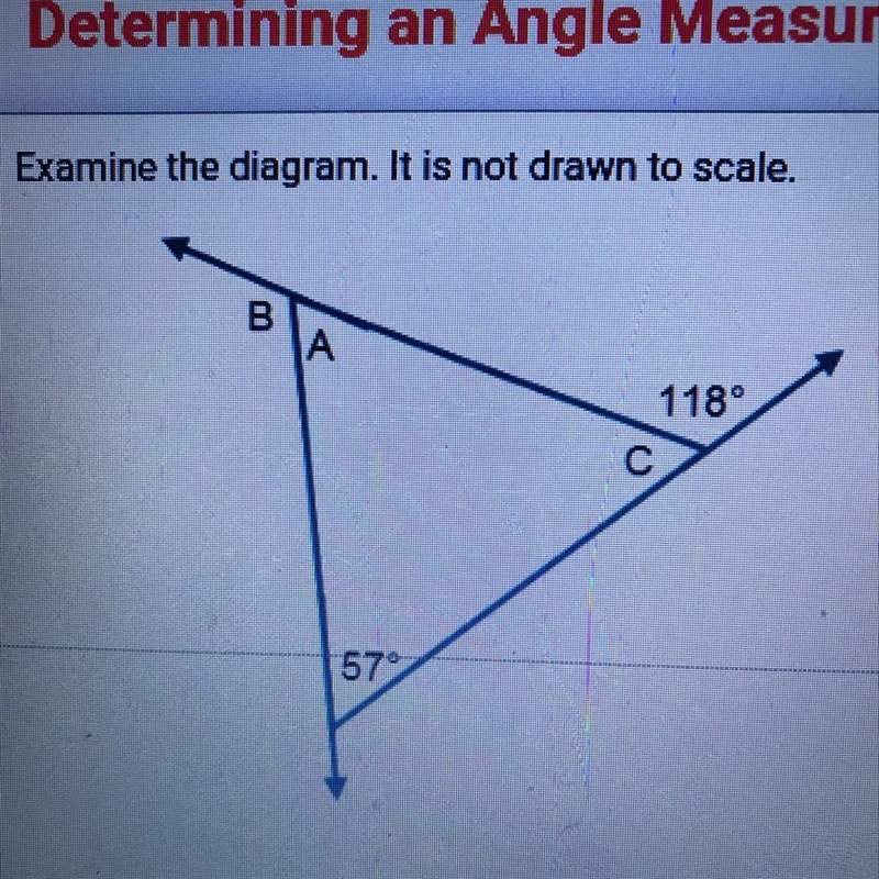 Examine the diagram. It is not drawn to scale. Use the measurements provided in the-example-1