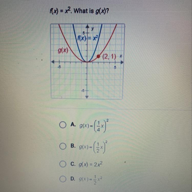 F(x)=x^2.What is g(x)?-example-1