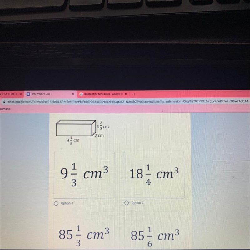 Find the volume. * WIN cm 2 cm 1 9- cm 8-example-1