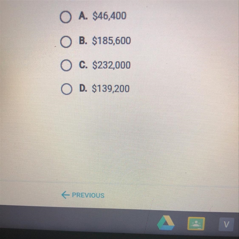 Alice took out an 80/20 mortgage on a $232,000 home. What is the amount financed under-example-1