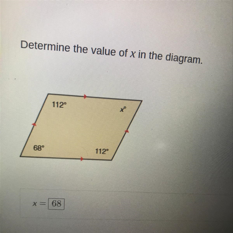 Determine the value of x in the diagram. Am i right? Just making sure...-example-1