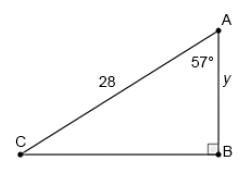 Find the value of y. ANSWERS:A) 31.116 B) 25.196 C) 15.250 D) 51.410-example-1