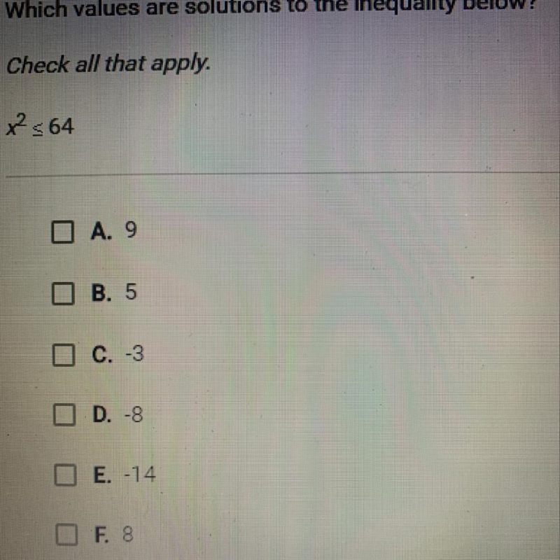 Which values are solutions to the inequality below check all that apply-example-1