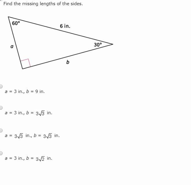 Find the missing lengths of the sides.-example-1