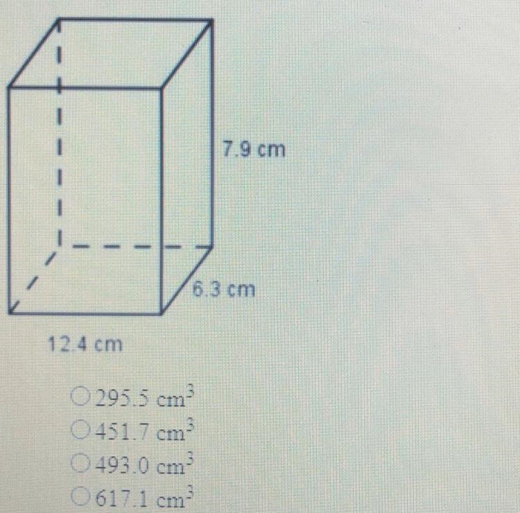 PLS HELP NEED TO PASS TEST :))) What is the volume of the given prism? Round the answer-example-1