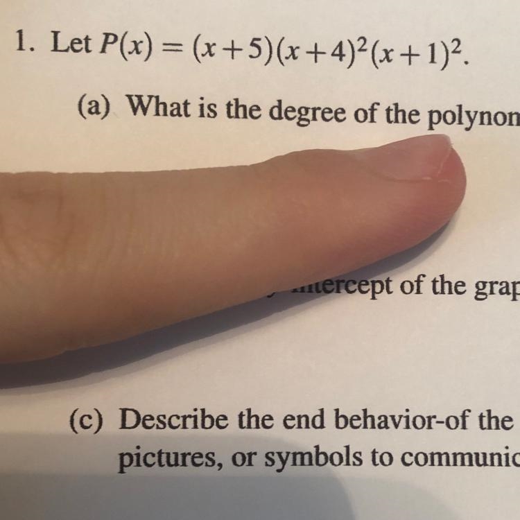 What is the degree of the polynomial and what the y-intercept-example-1