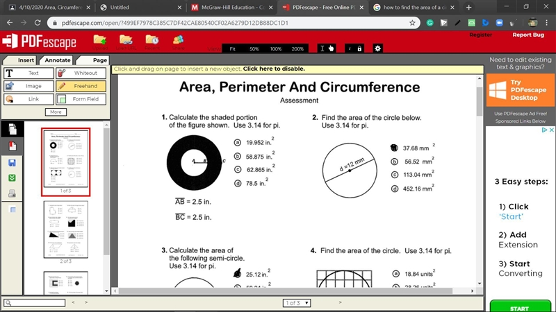 Calculate the shaded portion #1-example-1