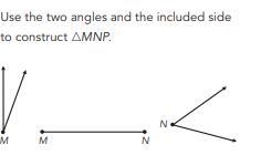 Analyze the given parts. State if the given information would create a unique triangle-example-1