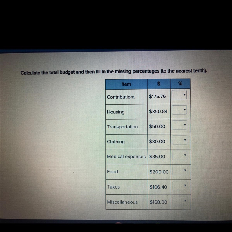 How do I fill in the percentages?-example-1