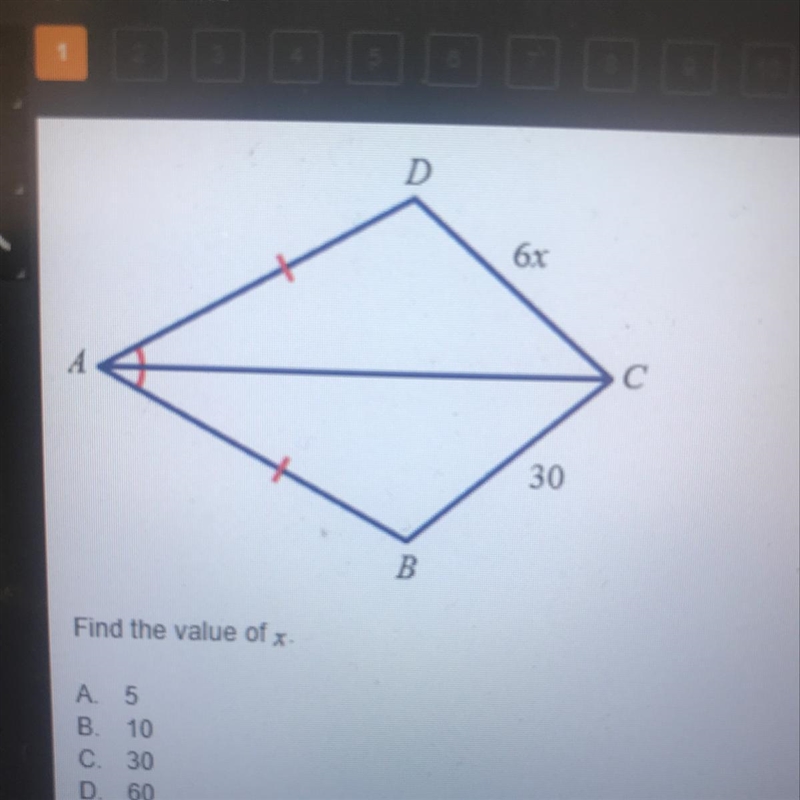 Find the value of x.-example-1