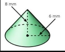 What is the volume of the cone to the nearest cubic millimeter? (Use ​π = 3.14)-example-1