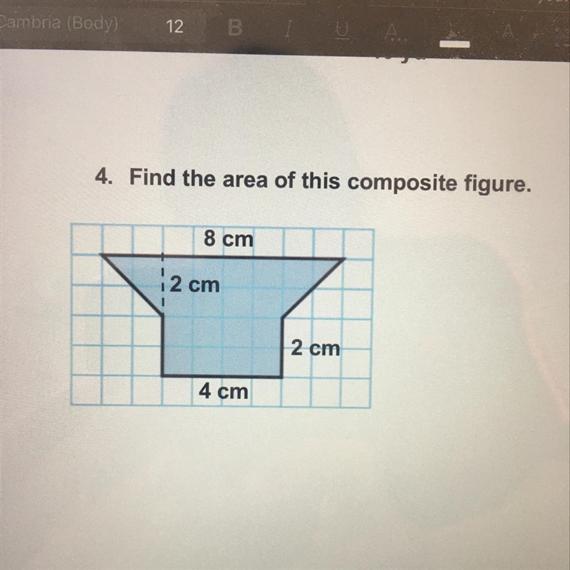 Find the area of the composite figure-example-1