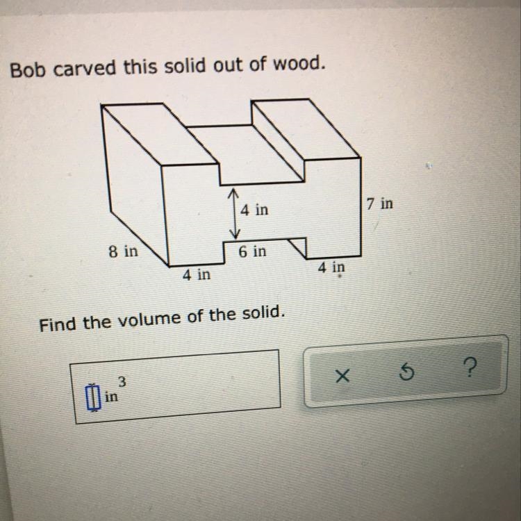 Bob carved this solid out of wood find the volume of the solid-example-1