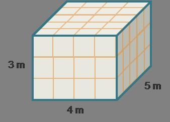 The length of the prism is m. The width of the prism is m. The height of the prism-example-1