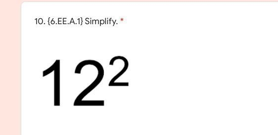 Simplify 12² i wrote this to get 20 car-example-1