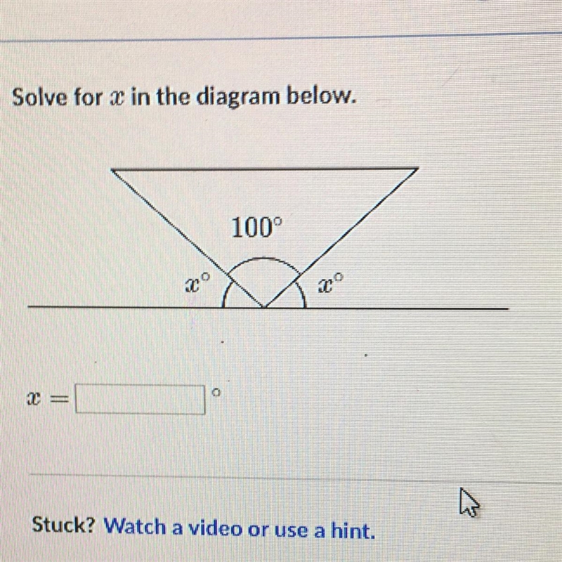 Solve for X in the diagram below-example-1