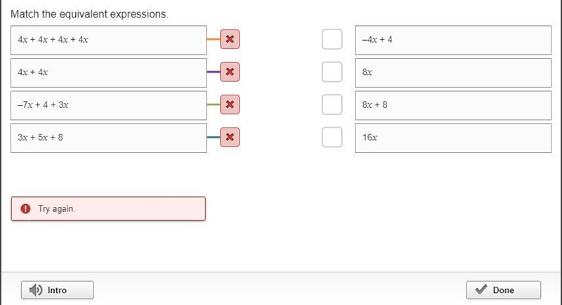 Match each equivalent expression.-example-1