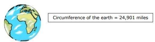 The circumference of the earth is given.  What is the diameter of earth? Round your-example-1