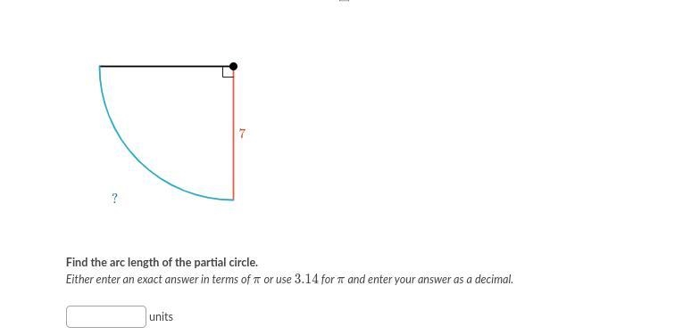 Find the arc length of the partial circle.-example-1