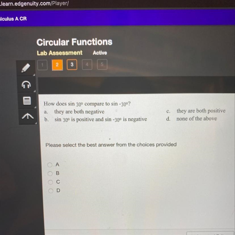 How does sin 30 compare to sin -30-example-1