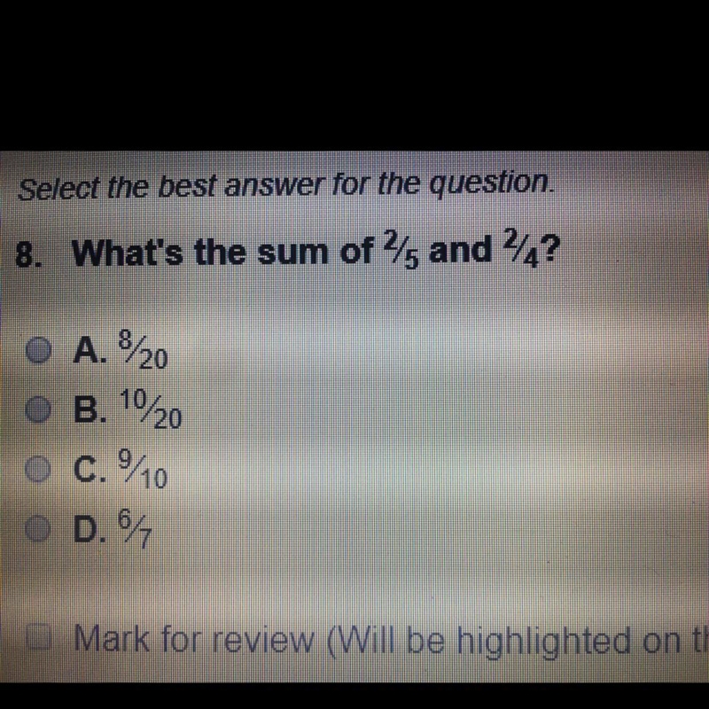 What is the sum of 2/5 and 2/4 Plz help fast thanks-example-1