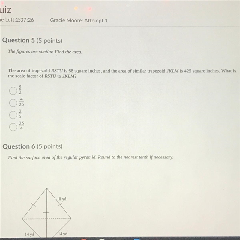 Need help with question #5 thanks-example-1