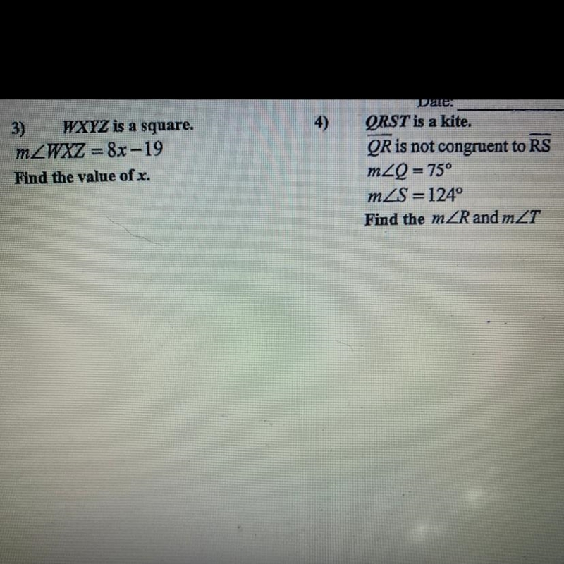 Need help with solving both of these questions for geometry homework.-example-1