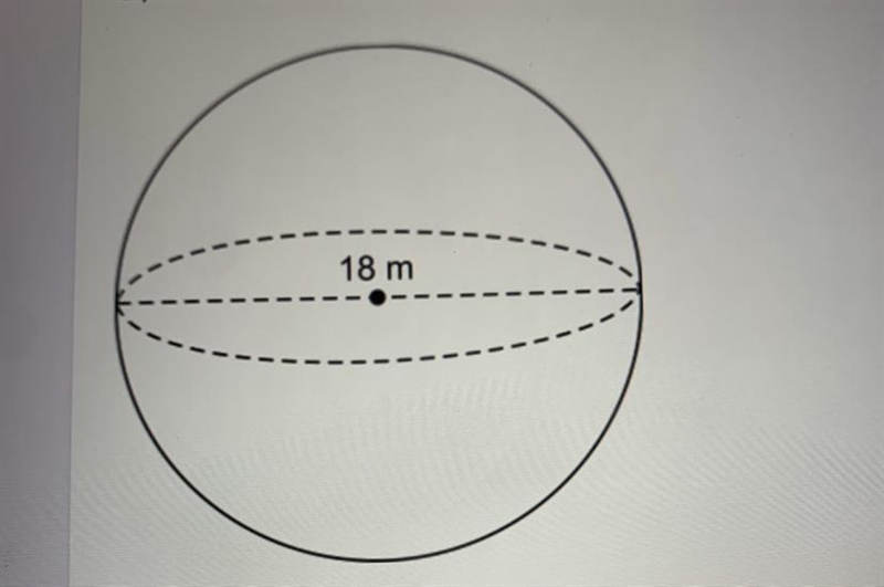 What is the volume of the sphere ? A.339.3 B.3,053.6 C.24,429.0 D.763.4-example-1