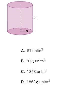 Which of the following is the volume of the cylinder below?-example-1