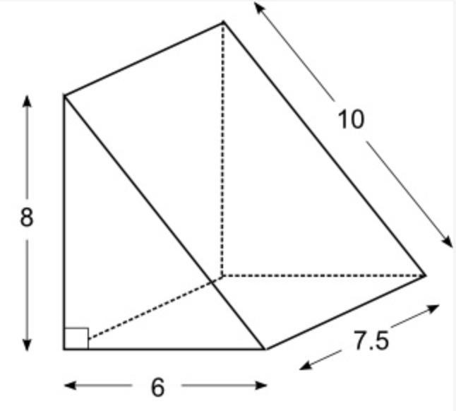 The surface area of the prism is ______ square units. All measurements in the image-example-1