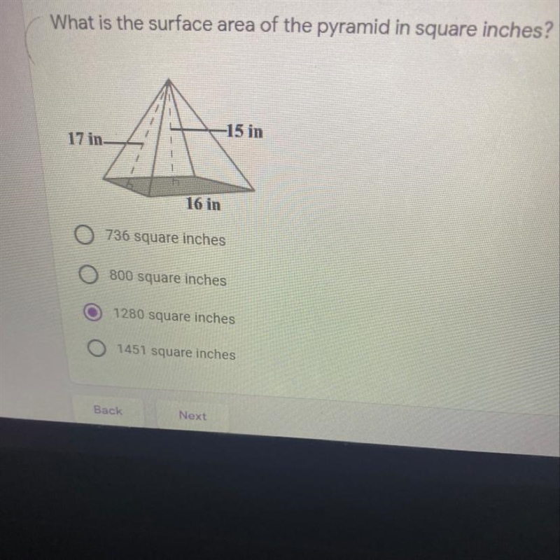 What is the surface area of the pyramid in square inches-example-1