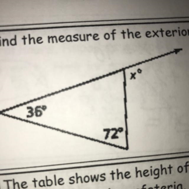 Find the measure of the exterior angle.-example-1