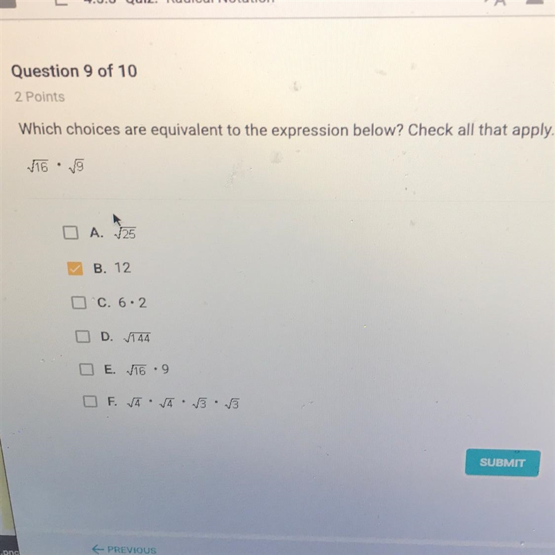 Which choices are equivalent to the expression below? Check all that apply-example-1