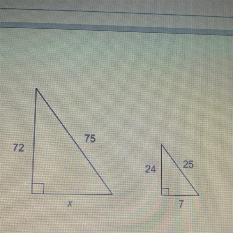 The triangles are similar. What is the value of x? Enter your answer in the box-example-1