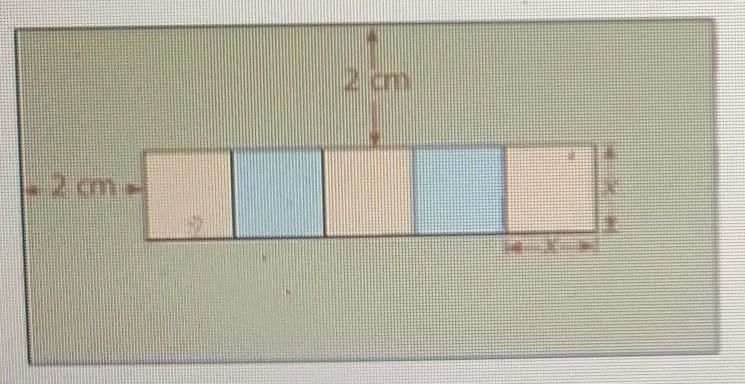 In the art design below, the combined area of the 5 square tiles and the green frame-example-1