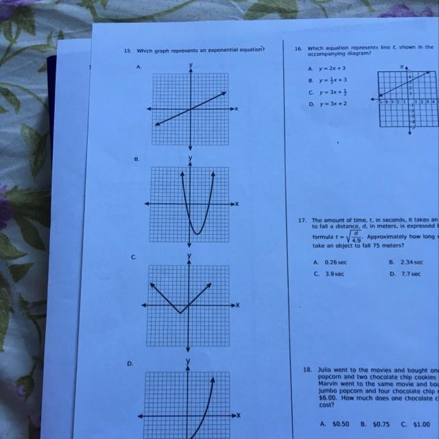 15. Which graph represents an exponential equation?-example-1