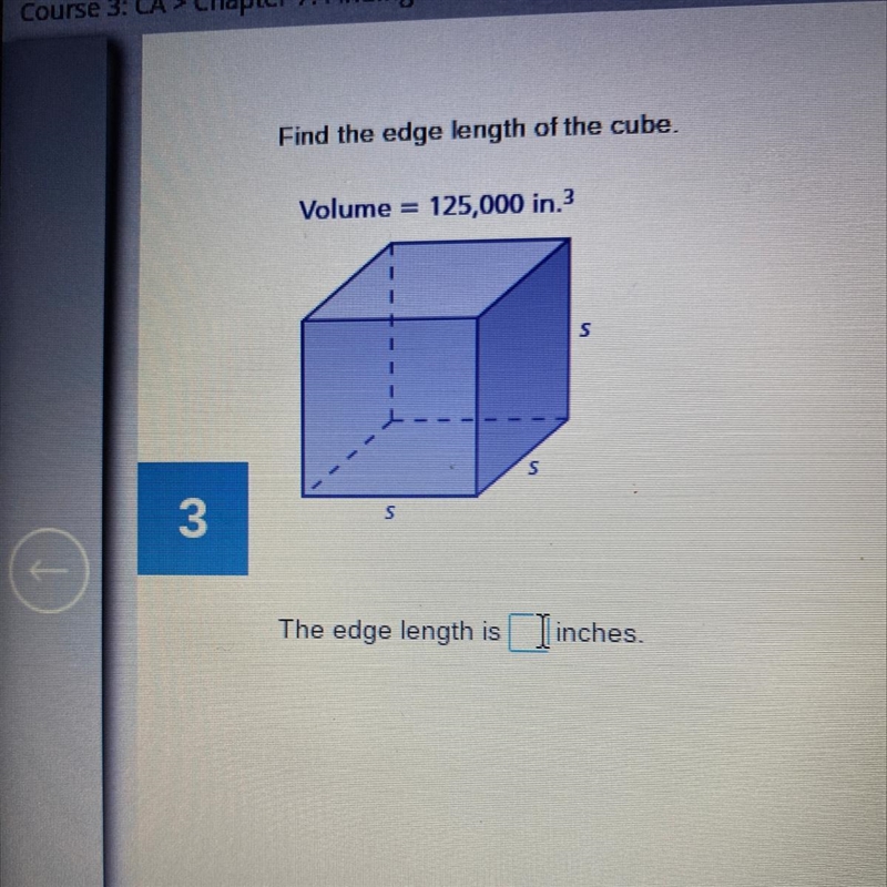 Find the edge length of the cube-example-1