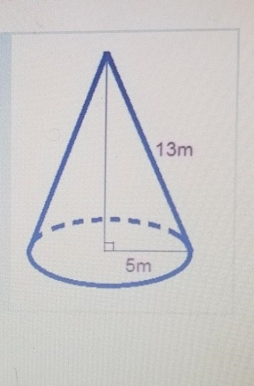 Find the Volume of the figure shown A.314 m3 B.340.17 m3 C.1020.5 m3 D.942 m3​-example-1