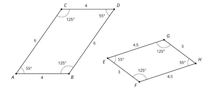 Explain how you know these two figures are similar. Is there a sequence of transformation-example-1