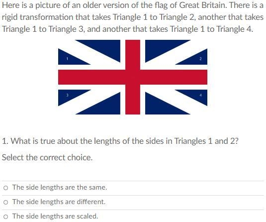 First question in the picture Using Question 2, what are the side lengths of Triangle-example-1