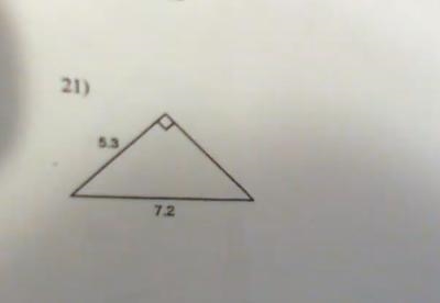 *PLEASE HELP* The Pythagorean Theorem- FIND EACH MISSING LENGTH TO THE NEAREST TENTH-example-1