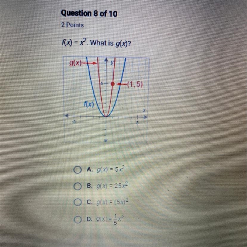 F(x)=x^2. What is g(x)-example-1