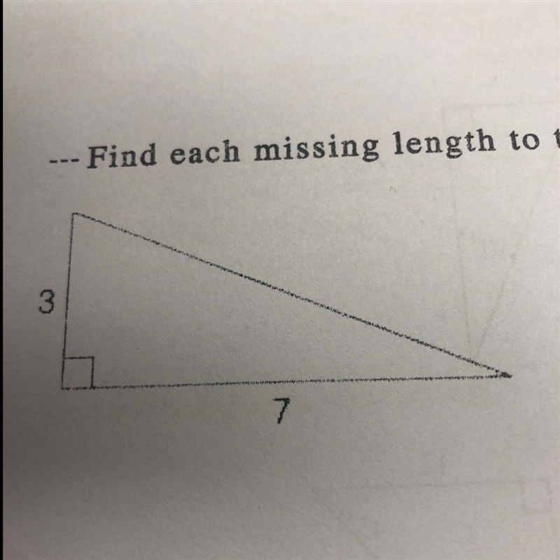 --- Find each missing length to the nearest tenth. -----example-1