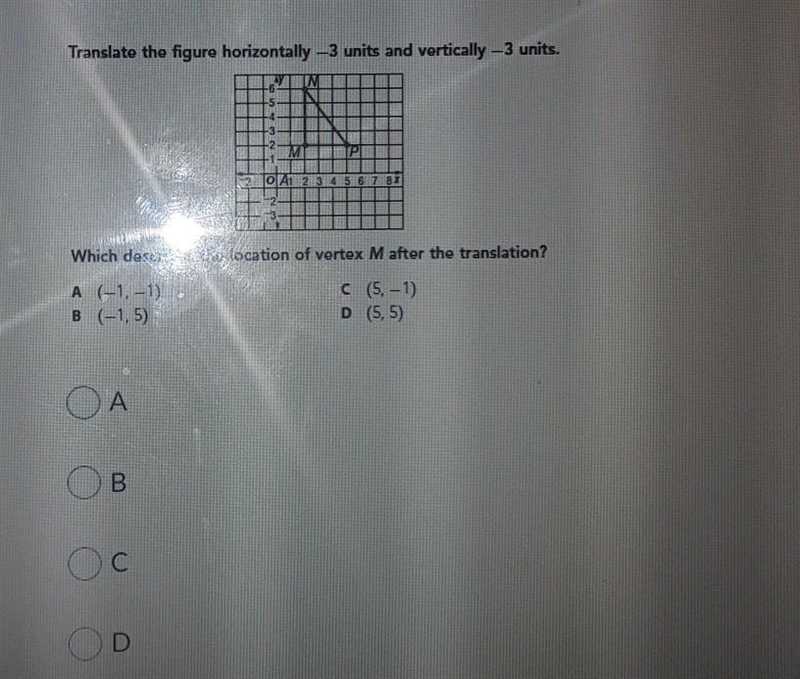 Which describes the location of vertex M after translation ​-example-1