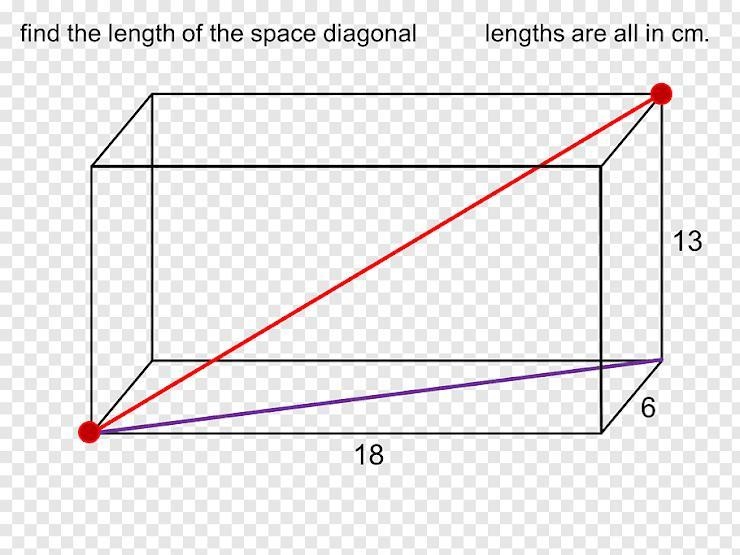 What is the length of the red diagonal?-example-1