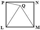 An equilateral triangle ΔLMQ (see picture to the right) is drawn in the interior of-example-1