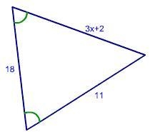 Find the value of x in the triangle-example-1